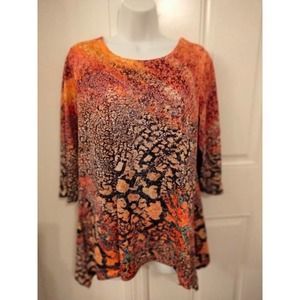 Casual Express Coral Print Tunic Top. W M